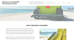 Desktop Screenshot of beachcleaner.com